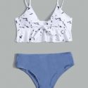 Marble Print Bikini Swimsuit