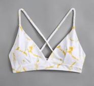 Marble Print Bikini Top