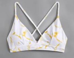 Marble Print Bikini Top