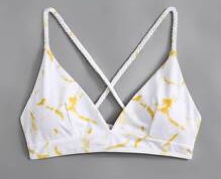 Marble Print Bikini Top