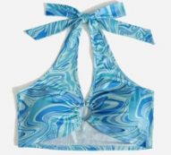 Marble Print Halter Top