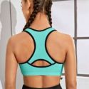 Medium Support Contrast Binding Racer Back Sports Bra