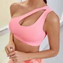 Medium Support Cut Out One Shoulder Sports Bra