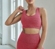 Medium Support Honeycomb Textured Sports Bra