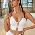 Medium Support Seamless Contrast Binding Sports Bra