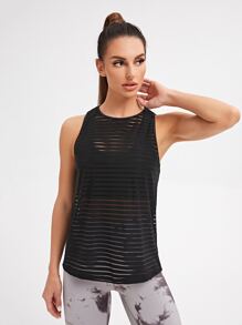 Mesh Insert Sports Tank Top