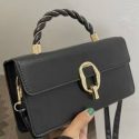 Metal Buckle Flap Satchel Bag