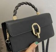 Metal Buckle Flap Satchel Bag
