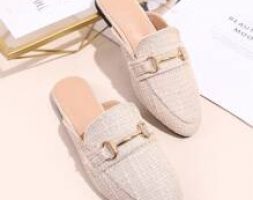 Metal Decor Loafer Mules