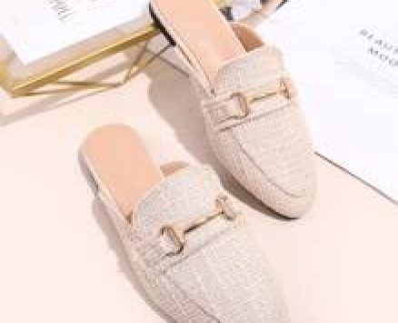 Metal Decor Loafer Mules