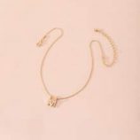 Metal Letter Charm Necklace