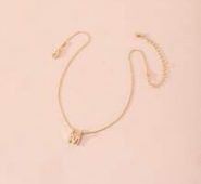 Metal Letter Charm Necklace