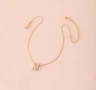 Metal Letter Charm Necklace