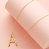Metal Letter Charm Necklace