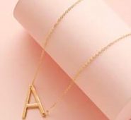 Metal Letter Charm Necklace