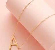 Metal Letter Charm Necklace