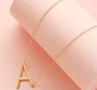 Metal Letter Charm Necklace