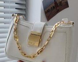 Metal Lock Shoulder Bag