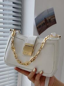 Metal Lock Shoulder Bag