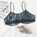 Metallic Ring Decor Bralette