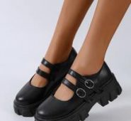 Minimalist Flatform Mary Janes