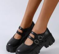 Minimalist Flatform Mary Janes