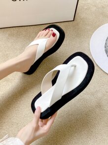 Minimalist Flatform Thong Sandals