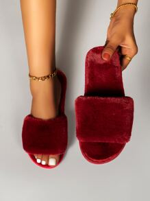 Minimalist Fluffy Bedroom Slippers