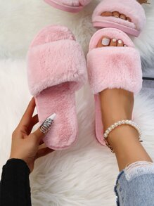 Minimalist Fluffy Home Slippers