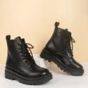 Minimalist Lace Up Front Combat Boots