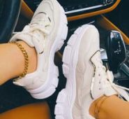 Minimalist Lace-up Front Chunky Sneakers