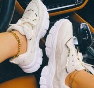 Minimalist Lace-up Front Chunky Sneakers