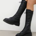 Minimalist Lace-up Front Combat Boots