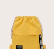 Minimalist Letter Tape Drawstring Backpack