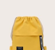 Minimalist Letter Tape Drawstring Backpack