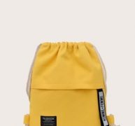 Minimalist Letter Tape Drawstring Backpack