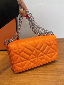 Minimalist Quilted Flap Square Bag