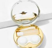 Mirror Detail Round Contact Lens Case Set 5pack