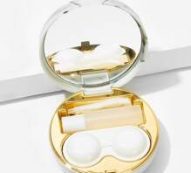 Mirror Detail Round Contact Lens Case Set 5pack