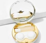 Mirror Detail Round Contact Lens Case Set 5pack
