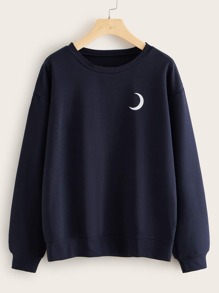 Moon Graphic Sweatshirt