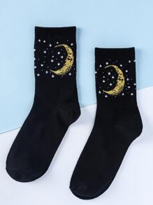 Moon Pattern Socks