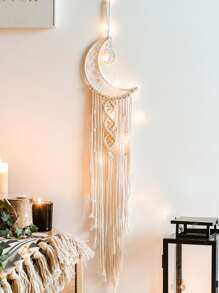 Moon Shaped Tassel Wall Decor