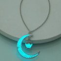 Moon & Owl Charm Luminous Necklace