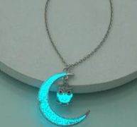 Moon & Owl Charm Luminous Necklace