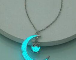 Moon & Owl Charm Luminous Necklace