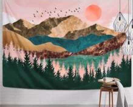 Mountain Print Tapestry