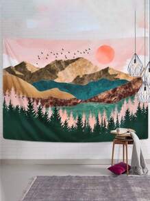 Mountain Print Tapestry