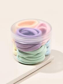 Multicolored Elastic Hair Tie Set - 30pcs