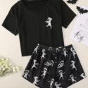 Mummy Print Tee & Shorts PJ Set